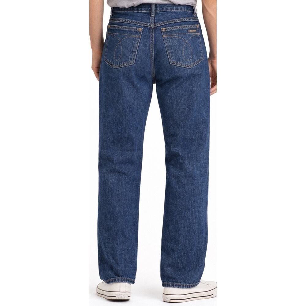 Vintage Calvin Klein Jeans Mens 34 USA Made 100% Cotton Blue Denim 90s Straight
